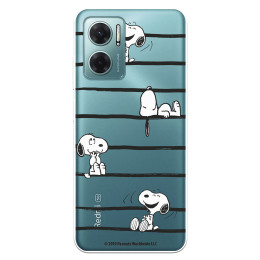 Funda para Xiaomi Redmi 10 5G Oficial de Peanuts Snoopy rayas - Snoopy