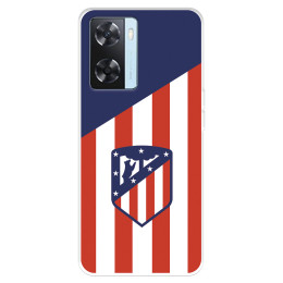 Funda para Oppo A57s del Atlético de Madrid Escudo Fondo Atletico  - Licencia Oficial Atlético de Madrid