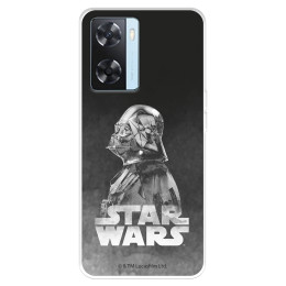 Funda para Oppo A57s Oficial de Star Wars Darth Vader Fondo negro - Star Wars