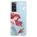 Funda para Oppo A57s Oficial de Disney Ariel y Sebastián Burbujas - La Sirenita