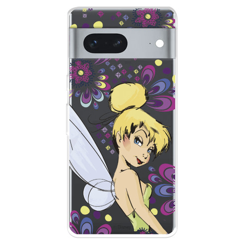 Funda para Google Pixel 7 5G Oficial de Disney Campanilla Flores - Peter Pan