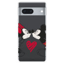 Funda para Google Pixel 7 5G Oficial de Disney Mickey y Minnie Beso - Clásicos Disney