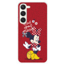 Funda para Samsung Galaxy S23 Oficial de Disney Minnie Mad About - Clásicos Disney