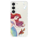 Funda para Samsung Galaxy S23 Oficial de Disney Ariel y Sebastián Burbujas - La Sirenita