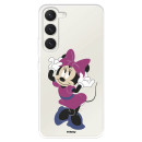 Funda para Samsung Galaxy S23 Oficial de Disney Minnie Rosa - Clásicos Disney