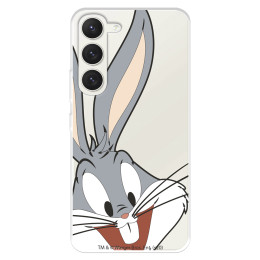 Funda para Samsung Galaxy S23 Oficial de Warner Bros Bugs Bunny Silueta Transparente - Looney Tunes