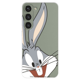 Funda para Samsung Galaxy S23+ Oficial de Warner Bros Bugs Bunny Silueta Transparente - Looney Tunes