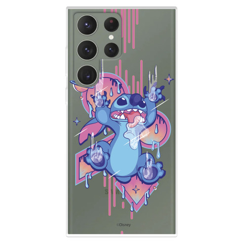 Funda para Samsung Galaxy S23 Ultra Oficial de Disney Stitch Graffiti - Lilo & Stitch