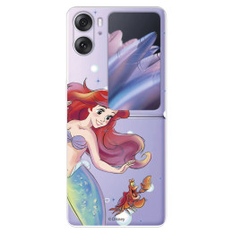 Funda para Oppo Find N2 Flip Oficial de Disney Ariel y Sebastián Burbujas - La Sirenita