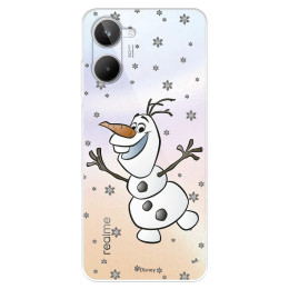 Funda para Realme 10 Oficial de Disney Olaf Transparente - Frozen