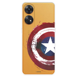 Funda para Oppo Reno 8T Oficial de Marvel Capitán América Escudo Transparente - Marvel