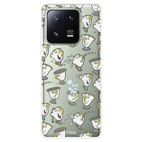 Funda para Xiaomi 13 Pro Oficial de Disney Chip Potts Siluetas - La Bella y la Bestia