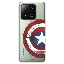 Funda para Xiaomi 13 Pro Oficial de Marvel Capitán América Escudo Transparente - Marvel