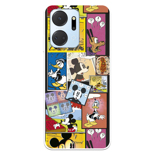 Funda para Huawei Honor X7A Oficial de Disney Mickey Comic - Clásicos Disney