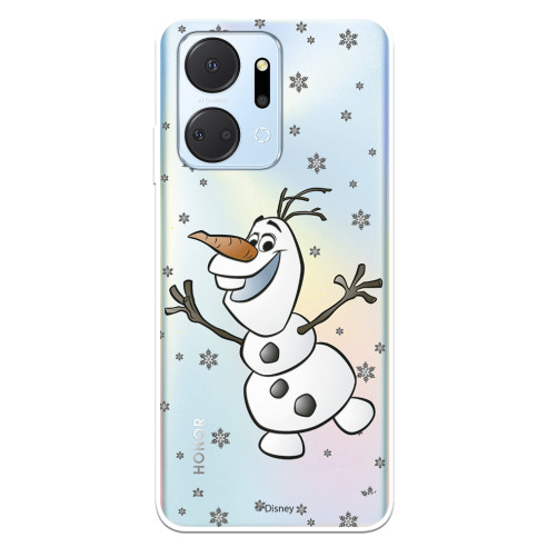 Funda para Huawei Honor X7A Oficial de Disney Olaf Transparente - Frozen