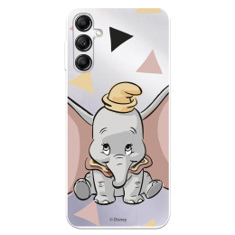 Funda para Samsung Galaxy A14 5G Oficial de Disney Dumbo Silueta Transparente - Dumbo