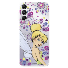 Funda para Samsung Galaxy A14 5G Oficial de Disney Campanilla Flores - Peter Pan