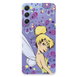 Funda para Samsung Galaxy A34 5G Oficial de Disney Campanilla Flores - Peter Pan