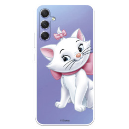 Funda para Samsung Galaxy A34 5G Oficial de Disney Marie Silueta - Los Aristogatos