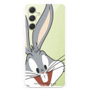 Funda para Samsung Galaxy A54 5G Oficial de Warner Bros Bugs Bunny Silueta Transparente - Looney Tunes