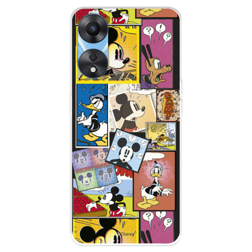 Funda para Oppo A78 5G Oficial de Disney Mickey Comic - Clásicos Disney