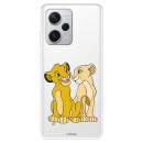 Funda para Xiaomi Redmi Note 12 5G Oficial de Disney Simba y Nala Silueta - El Rey León