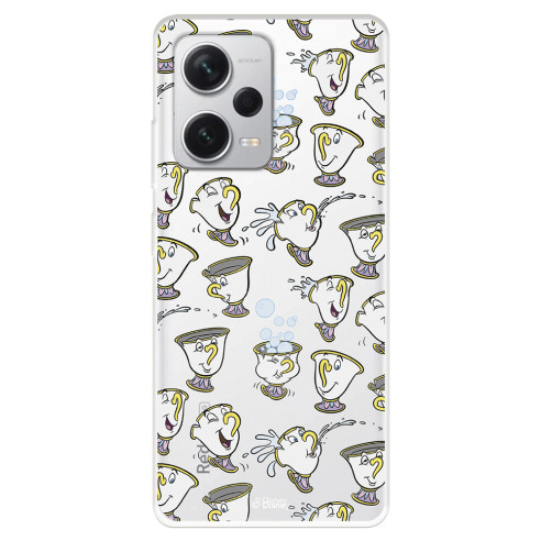 Funda para Xiaomi Redmi Note 12 5G Oficial de Disney Chip Potts Siluetas - La Bella y la Bestia