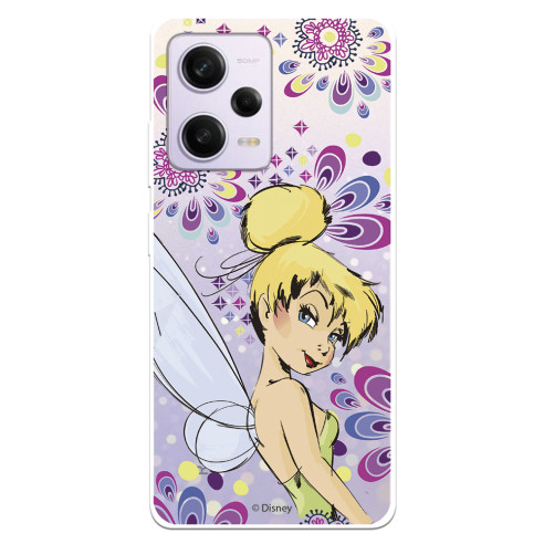 Funda para Xiaomi Redmi Note 12 Pro 5G Oficial de Disney Campanilla Flores - Peter Pan