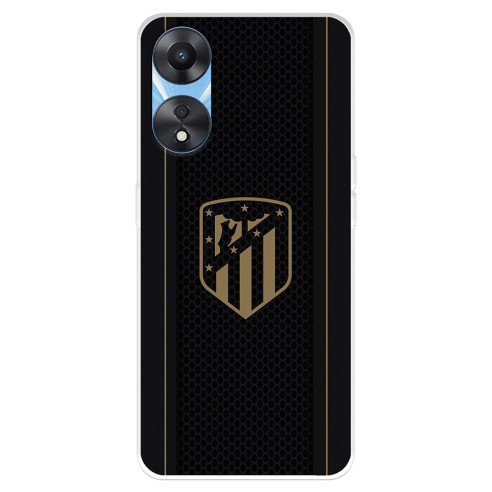 Funda para Oppo A78 5G del Atlético de Madrid Escudo Dorado Fondo Negro  - Licencia Oficial Atlético de Madrid