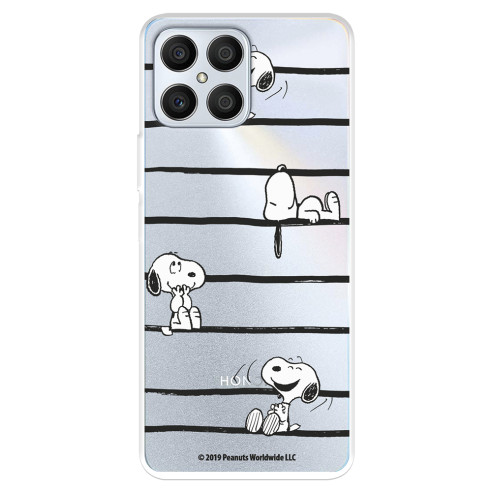 Funda para Honor X6 Oficial de Peanuts Snoopy rayas - Snoopy