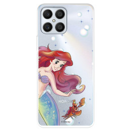 Funda para Honor 70 Lite Oficial de Disney Ariel y Sebastián Burbujas - La Sirenita