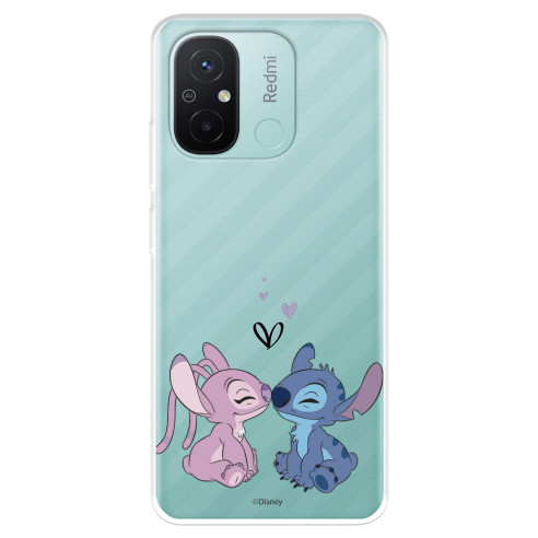 Funda para Xiaomi Redmi 12C Oficial de Disney Angel & Stitch Beso - Lilo & Stitch