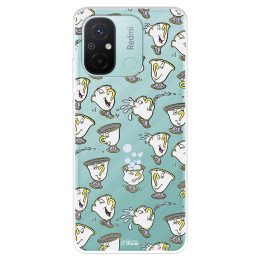 Funda para Xiaomi Redmi 12C Oficial de Disney Chip Potts Siluetas - La Bella y la Bestia