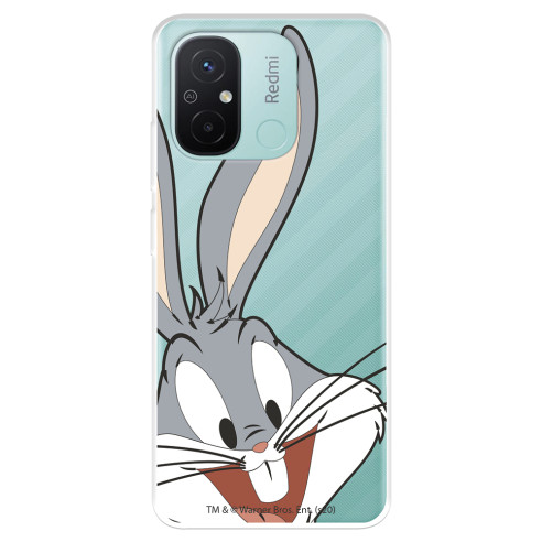 Funda para Xiaomi Redmi 12C Oficial de Warner Bros Bugs Bunny Silueta Transparente - Looney Tunes