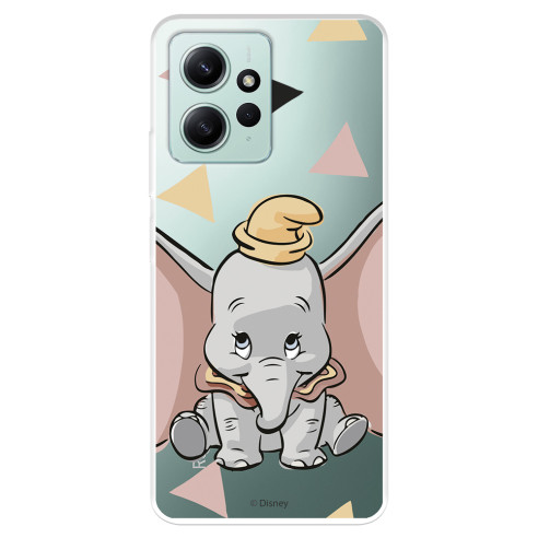 Funda para Xiaomi Redmi Note 12 4G Oficial de Disney Dumbo Silueta Transparente - Dumbo