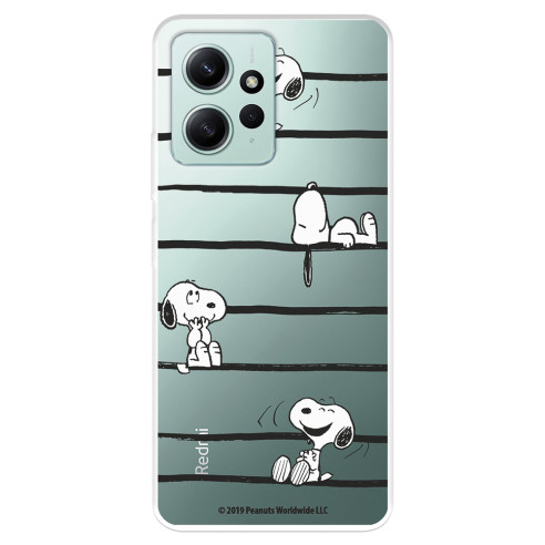 Funda para Xiaomi Redmi Note 12 4G Oficial de Peanuts Snoopy rayas - Snoopy