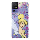 Funda para TCL 40 SE Oficial de Disney Campanilla Flores - Peter Pan