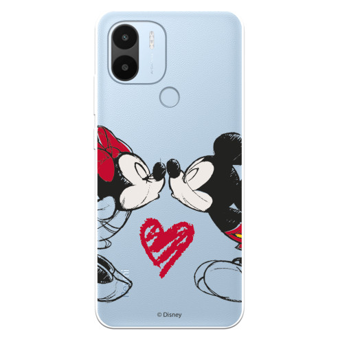 Funda para Xiaomi Redmi A2 Oficial de Disney Mickey y Minnie Beso - Clásicos Disney