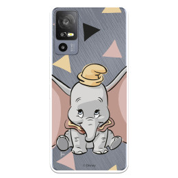 Funda para TCL 40R 5G Oficial de Disney Dumbo Silueta Transparente - Dumbo