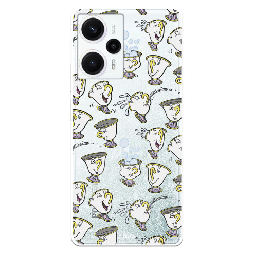 Funda para Poco F5 5G Oficial de Disney Chip Potts Siluetas - La Bella y la Bestia