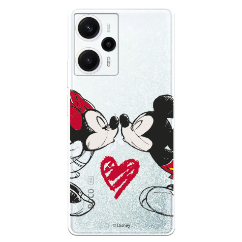 Funda para Poco F5 5G Oficial de Disney Mickey y Minnie Beso - Clásicos Disney