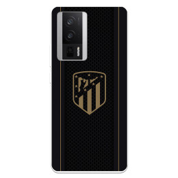 Funda para Poco F5 Pro 5G del Atlético de Madrid Escudo Dorado Fondo Negro  - Licencia Oficial Atlético de Madrid