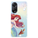 Funda para Oppo A98 5G Oficial de Disney Ariel y Sebastián Burbujas - La Sirenita