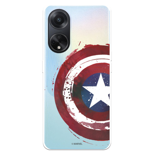 Funda para Oppo A98 5G Oficial de Marvel Capitán América Escudo Transparente - Marvel