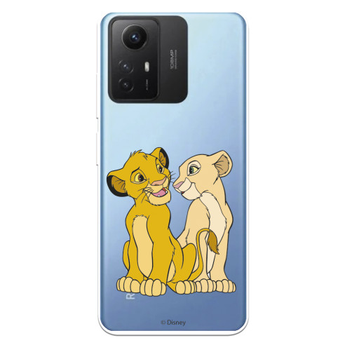 Funda para Xiaomi Redmi Note 12S Oficial de Disney Simba y Nala Silueta - El Rey León