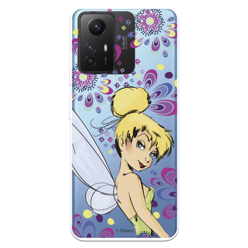 Funda para Xiaomi Redmi Note 12S Oficial de Disney Campanilla Flores - Peter Pan