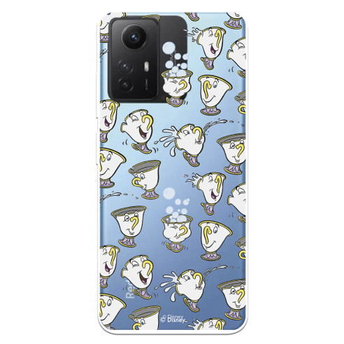 Funda para Xiaomi Redmi Note 12S Oficial de Disney Chip Potts Siluetas - La Bella y la Bestia