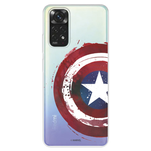 Funda para Xiaomi Redmi Note 12 Pro Oficial de Marvel Capitán América Escudo Transparente - Marvel