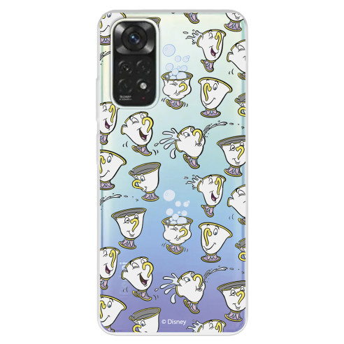 Funda para Xiaomi Redmi Note 12 Pro Oficial de Disney Chip Potts Siluetas - La Bella y la Bestia