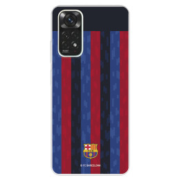 Funda para Xiaomi Redmi Note 12 Pro del FC Barcelona Fondo Rayas Verticales  - Licencia Oficial FC Barcelona